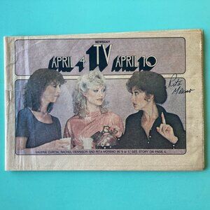 Rita Moreno Signed Newsday Local TV Guide April 4 1982 LI NY Edit 9 to 5 Series